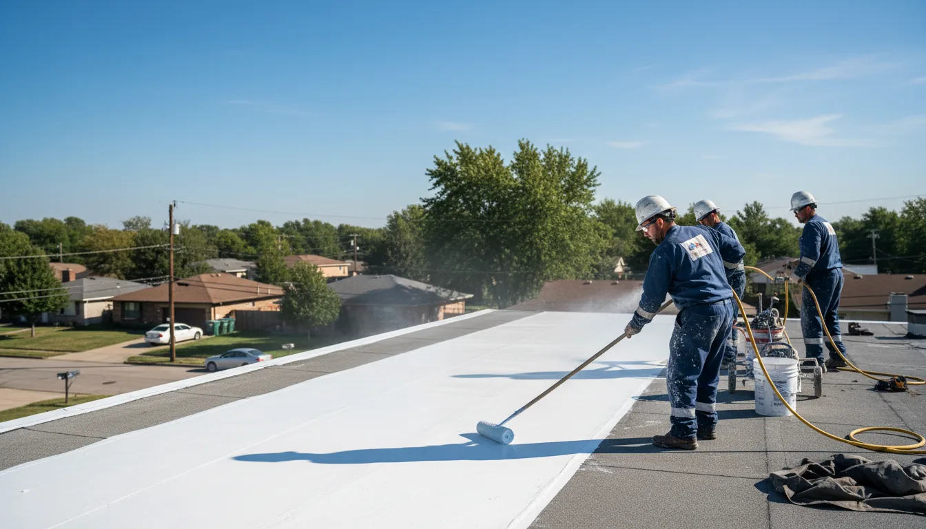 Commercial roof coating in Stroh, IN near me